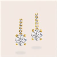 Ohrringe Ultima Edizione Dame Classic in Silber Cubic Zirconia OAO6880 BIANCO GIALLO